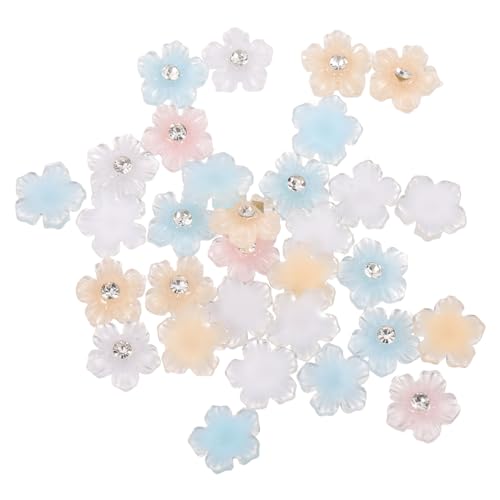 Beavorty Blüten Nagel Charms Nail Art Schmuck mit Strass für und Mädchen Eisblumen Nail Rhinestones für Kreative Nageldesigns Diy Bastelzubehör von Beavorty