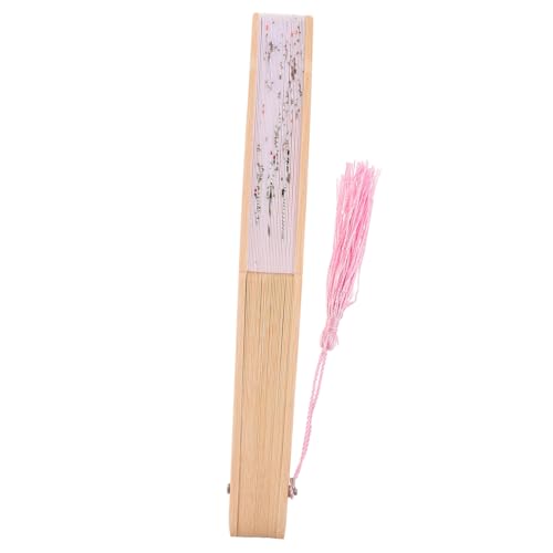 Beavorty Faltbarer Hochzeitshandfächer aus Traditioneller Chinesischer Stil Leichter Tragbarer Handfächer für Tanz Party Dekoration und Eleganter Weißer Fächer für Outdoor und Indoor von Beavorty