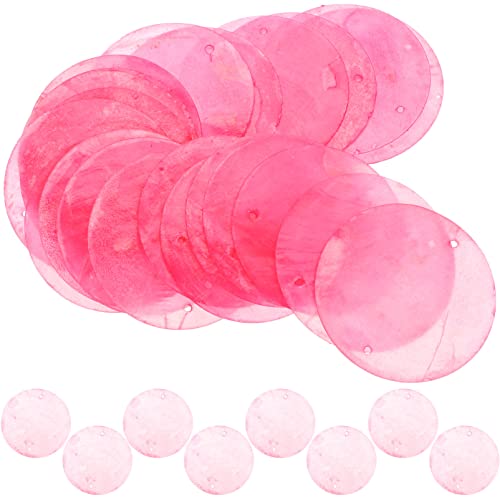 Beavorty 100 Stück Runde Muschelscheibenperlen Zum Basteln Von Muschelanhängern Schmuckherstellung Zubehör Windspielherstellung von Beavorty