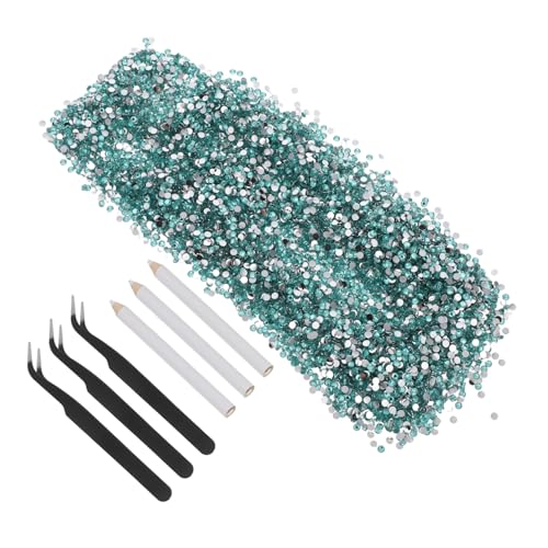 Beavorty Flache Strasssteine Lake für Nail Art Schmuck Flaschen Becherdeko Bastelsteine für DIY Projekte Lose Glitzersteine für Nägel Gesicht Hochzeit und Handyzubehör von Beavorty