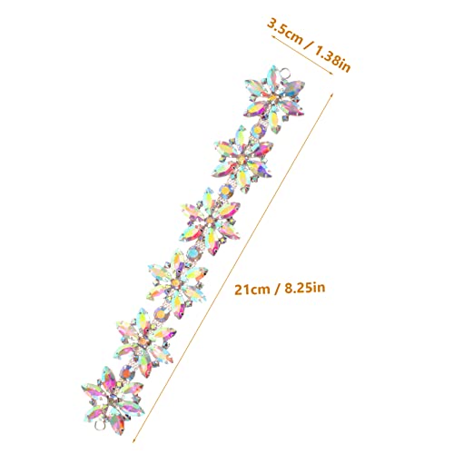 Beavorty Glitzernde Strass Applikation Wasserfall Kette mit Glassteinen Dekorativer Braut Schmuck für Kleidung DIY Patches Vielseitige Verzierung für Hochzeit Taschen und Accessoires von Beavorty