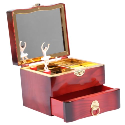 Beavorty Kreative Schmuckbox mit Musikspieluhr Rot Schmuckaufbewahrungsbox für Damen für Armbänder Halsketten und Kostbare Erinnerungen Dekoratives DIY Spieluhr Design Beavorty Kreative Schmuckbox mit Musikspieluhr Rot Schmuckaufbewahrungsbox für Damen für Armbänder Halsketten und Kostbare Erinnerungen Dekoratives DIY Spieluhr Design von Beavorty