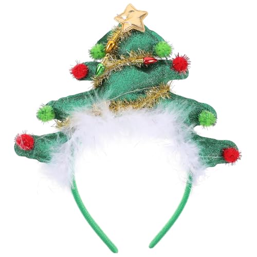 Beavorty Damen-stirnband Modischer Haarreifen Leicht Und Elastisch Haar-accessoire Weihnachtsbaum-design Für Weihnachtsfeiern Jungen Und Mädchen Erwachsene von Beavorty