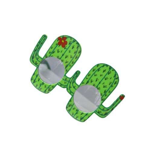 Beavorty Partybrille Zubehör lustig Kaktus Gläser LED funky geformt Erwachsene Rave-Accessoires Rave-Brille albern Neuheit Party-Brille Grün von Beavorty