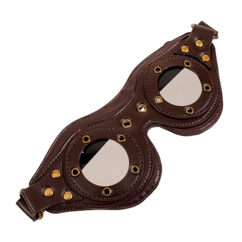 Beavorty Retro-Brille Party Steampunk-Brille Vintage -Brille Schutzbrille Prop Cosplay-Brille Vintage Brillendekor Halloween-Accessoires Brillenkostüm frauen brille PU-Leder Beavorty Retro-Brille Party Steampunk-Brille Vintage -Brille Schutzbrille Prop Cosplay-Brille Vintage Brillendekor Halloween-Accessoires Brillenkostüm frauen brille PU-Leder von Beavorty