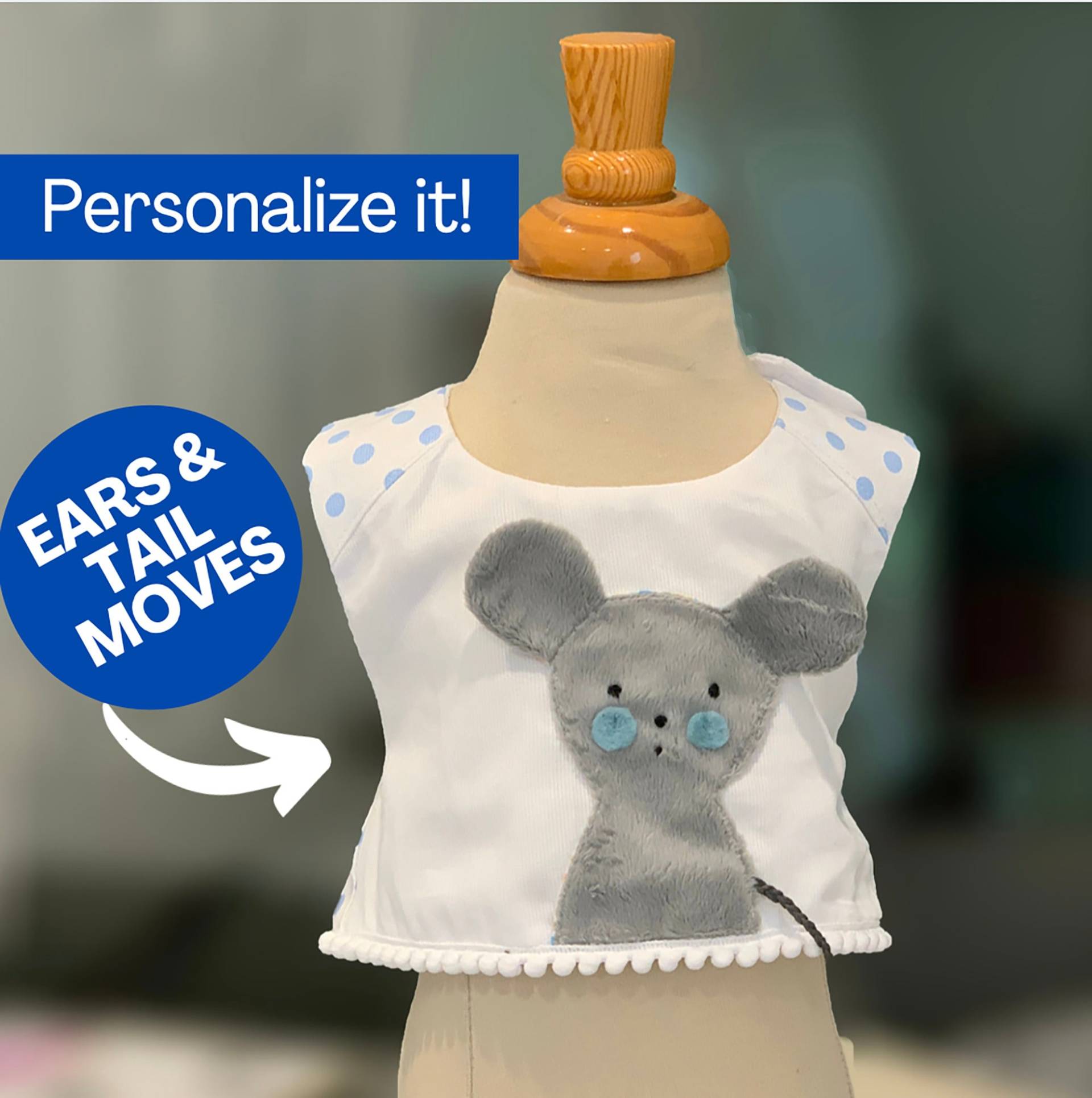 Personalisierter Doppelverschluss Handgemachtes Baby Lätzchen Maus-Beste Weiche Baumwolle Säuglingsfütterung Und Beißbiben Für Neugeborene von BebeMilaandCo