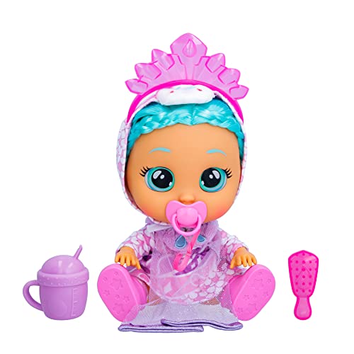 Bebés Llorones Kiss Me Elodie Interaktive Puppe, die mit einem Kuss und Weinen wie EIN Baby mit Haaren zum Frisieren, Kleidung und Accessoires, Spielzeug und Geschenk für Jungen und Mädchen +1 Jahr von Cry Babies Magic Tears