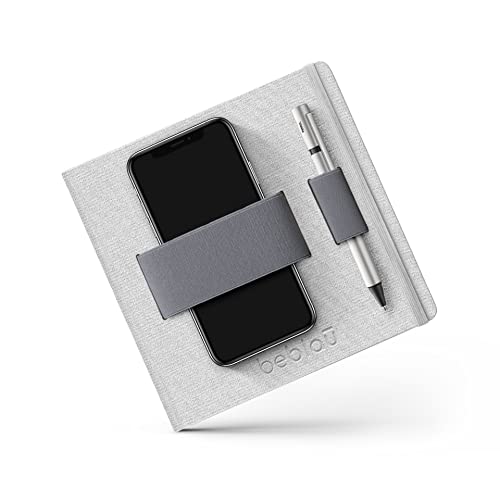 Beblau- FLEX Notizbuch mit Gummiband, Organizer, Perfekt für Weihnachtsgeschenke, Unsichtbarer Freund (GRAU, STREIFEN) von Beblau