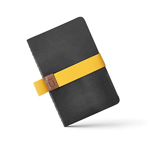 Beblau Pocket | Set mit 3 Notizbüchern mit elastischem Gurt-Organizer und Stifthalter | tragbar | Schule, Zuhause, Hochschule | Zubehör für das Homeoffice | tolles Geschenk | Gelb von Beblau