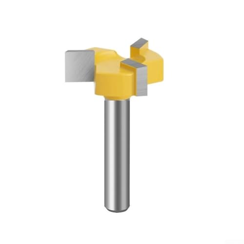 1/4-Zoll-Schaft für CNC-Spoilboard-Oberflächenfräse, Hartmetallbestückt, Holzbearbeitungswerkzeuge für MDF-Sperrholzspanplatten, 3-Flügel-Design, 2 Stück (gelb) von Bebykilemi