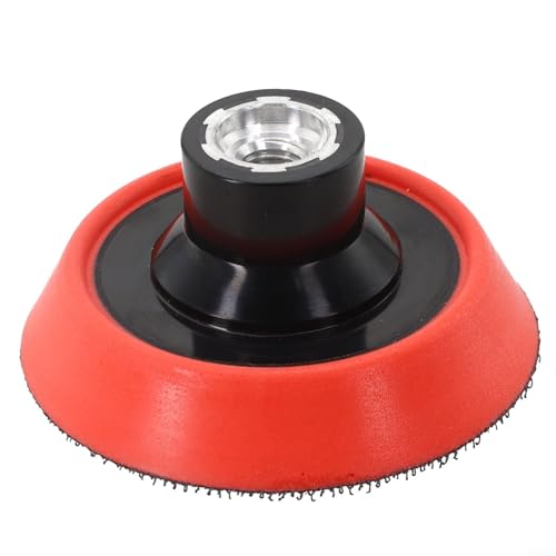 2/3 Zoll Teller Stützteller Schleifen Polierpad Halter Schwamm Pad M10 Gewinde für Rotationspoliermaschine Detailarbeiten Metall PVC Konstruktion Rot Schwarz (75 mm) von Bebykilemi
