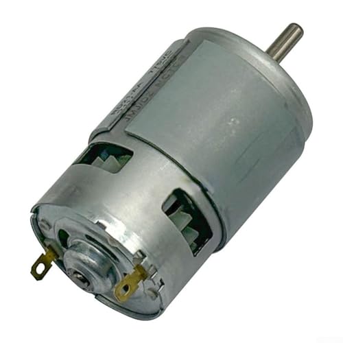 21 V Lithium-Batterie-Motor 775 Typ 5 mm optische Achse für Winkelschleifer, Haartrockner, Schleifmaschine, schnurloses Ersatzwerkzeug, silberfarbenes Metall von Bebykilemi