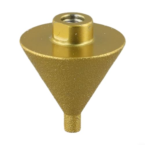 38 mm 50 mm M10 Gewinde-Fasenker-Bits, Kegelschleifscheibe, Schmirgelscheibe, Siliziumkarbid für Winkelschleifer, Stein, Fliesen, Polieren (50 mm, Körnung 80) von Bebykilemi