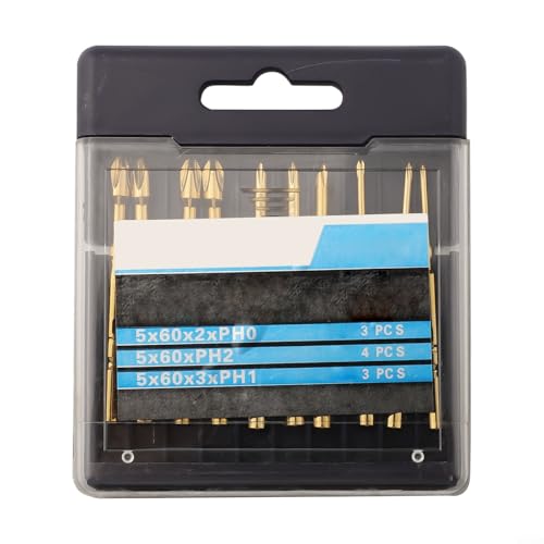 Bebykilemi Professionelles magnetisches Schraubendreher-Bit-Set mit PH2, PH1, PH0, 5 mm Schaft, Kreuzschlitz-Antriebs-Bits für Elektrowerkzeuge, elektrische Handbohrmaschine (A), 10 Stück von Bebykilemi
