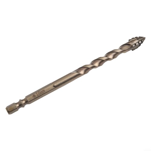 Exzentrischer Glasfliesenbohrer, vierschneidig, dreieckig, Hartmetall-Stahllegierung, Sechskantschaft für Keramik, Granit, Beton, 6–14 mm Durchmesser (10 mm) von Bebykilemi