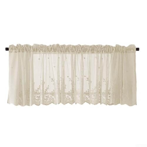 Fensterdekoration aus Spitzenstoff, perfekt geeignet für Ihre Küche oder Ihr Wohnzimmer (Beige) von Bebykilemi