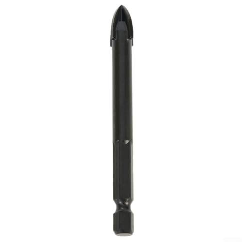 Hartmetall-Dreieckbohrer für Glas, Keramik, verglast, Ziegel, Fliesen, Wand, multifunktionaler Sechskantschaft, elektrische Handbohrmaschine, 4–12 mm Größe (10 mm) von Bebykilemi