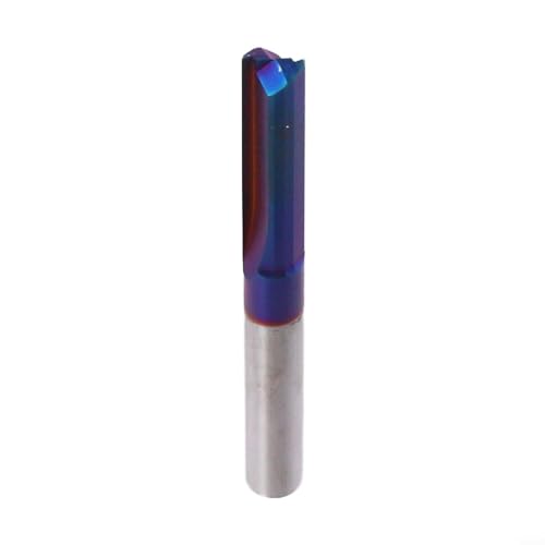 Hartmetall-Frässtift mit 6,35 mm und 8 mm Klingen, doppelt für Kanten, gerade zum Schneiden und Fräsen von Holz auf Hartholz, Kork und künstlichen Brettern (8 mm) von Bebykilemi