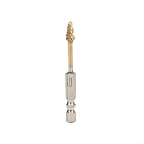 Hartmetall-Rotationswerkzeug-Bits, 1/4-Zoll-Schaft-Frässtift-Set für Metall, Holz, Stein, Entgraten, Gravieren, Schleifen, Schnellwechsel-Design (L) von Bebykilemi