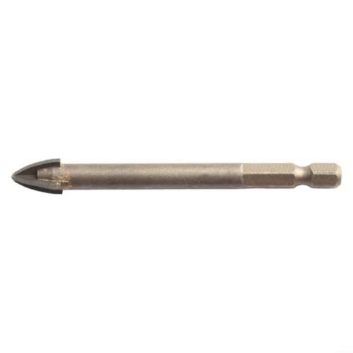 Kreuz-Sechskant-Dreieck-Bohrer für Porzellan, Fliesen, Glas, Beton, Lochöffner, Hartmetall, Braun, 3/4/5/6/8/10/12 mm, professionelles Elektrowerkzeug-Zubehör (10 mm) von Bebykilemi