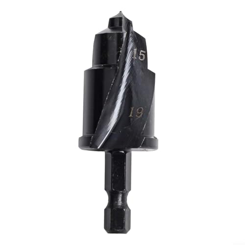 PPR-Rohrbohrer für HSS, Kegelsenker, Fasenwerkzeug, 1/4-Zoll-Sechskantschaft, elektrischer Bohrer für Sanitär, Wasserrohrbau, Schwarz, 60 mm (A) von Bebykilemi