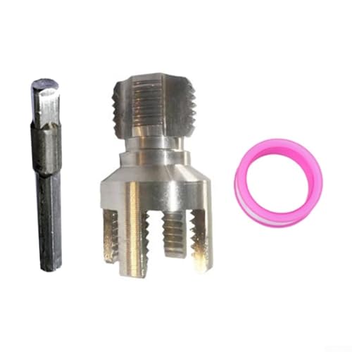 Rohrgewindewerkzeug, 20 mm, 25 mm, Innengewindeschneider für PPR-Wasserrohre, Metallstanzform, integriertes Design, Sanitärbohrer, Grau (20 mm) von Bebykilemi