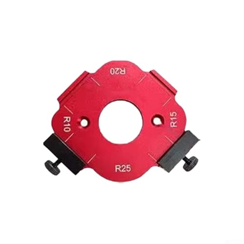 Router Eckschablone, Holzbearbeitung, Radiusführung, 4-in-1, abgerundete Eckvorrichtung zum Fräsen, Schneiden, DIY-Projekte, R30, R35, R40, R50, Legierungsmaterial (10–25R) von Bebykilemi