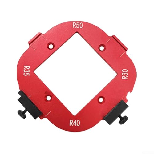 Router Eckschablone, Holzbearbeitung, Radiusführung, 4-in-1, abgerundete Eckvorrichtung zum Fräsen, Schneiden, DIY-Projekte, R30, R35, R40, R50, Legierungsmaterial (30–50R) von Bebykilemi