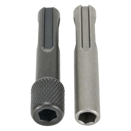 SDS-Sechskantschaft-Schraubendreher-Halter, Bohrer-Adapter, magnetischer Konverter, Schnellspanner, 1/4 Zoll, Chrom-Vanadium-Stahl-Werkzeug für Bohrmaschinen und Hämmer (2 Stück/Set) von Bebykilemi