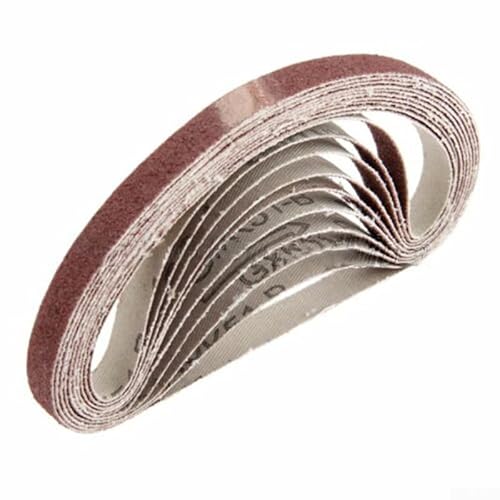 Schleifbänder, 330 x 10 mm, Körnung 80, für Bandschleifer, Schleifen, Polierwerkzeuge, Metallurgie, Maschinen, Schiffbau, Leichtindustrie, 10 Stück Schleifbänder, 330 x 10 mm, Körnung 80, für Bandschleifer, Schleifen, Polierwerkzeuge, Metallurgie, Maschinen, Schiffbau, Leichtindustrie, 10 Stück von Bebykilemi