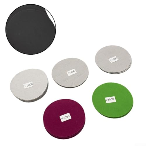 Schleifscheiben, 125 mm, Nass- und Trockenschleifscheiben, 12,7 cm, Klett-Schleifpapier, Körnung 800-3000, für Auto-Holz- und Metallpolitur, 30 Stück Schleifscheiben, 125 mm, Nass- und Trockenschleifscheiben, 12,7 cm, Klett-Schleifpapier, Körnung 800-3000, für Auto-Holz- und Metallpolitur, 30 Stück von Bebykilemi