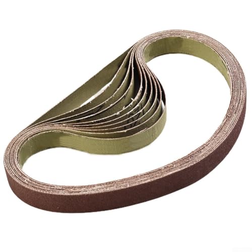 Schmale Schleifbänder, 15 x 452 mm, Körnung 60–600, für M10-Adapter, Poliermaschine, Metallurgie, Maschinen, Schiffbau, 10 Stück Schmale Schleifbänder, 15 x 452 mm, Körnung 60–600, für M10-Adapter, Poliermaschine, Metallurgie, Maschinen, Schiffbau, 10 Stück von Bebykilemi