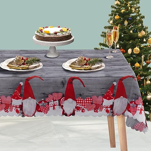 Becellen Tischdecke Weihnachten, 180 * 147cm Groß Abwaschbar Weihnachtstischdecke Weihnachts Tischdecke Läufer Tisch Deko für Urlaub von Becellen