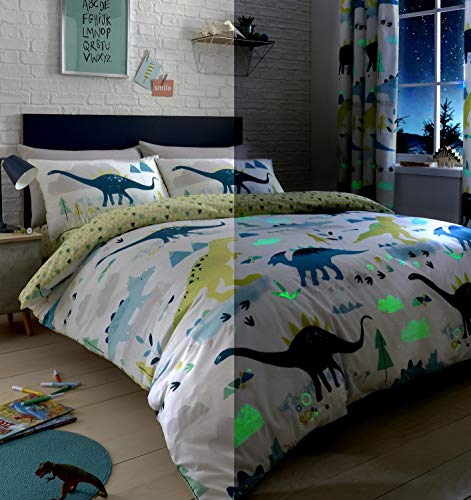 Bedlam Dino-Bettwäsche-Set, leuchtet im Dunkeln, Mehrfarbig, Doppelbett, Mehrfarbig, Duvet Cover Set: Double Bedlam Dino-Bettwäsche-Set, leuchtet im Dunkeln, Mehrfarbig, Doppelbett, Mehrfarbig, Duvet Cover Set: Double von Bedlam