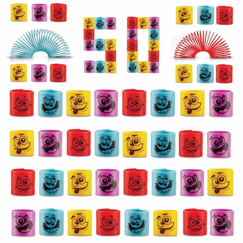 Mega-Pack 50 Treppenläufer – Verschiedene Gesichter, Farben, Spirale Spielzeug aus Kunststoff, Kleine Geschenke Adventskalender Kinder, Mitbringsel Kindergeburtstag, Geburtstag Mitgebsel Kinder Mega-Pack 50 Treppenläufer – Verschiedene Gesichter, Farben, Spirale Spielzeug aus Kunststoff, Kleine Geschenke Adventskalender Kinder, Mitbringsel Kindergeburtstag, Geburtstag Mitgebsel Kinder von Bedwina