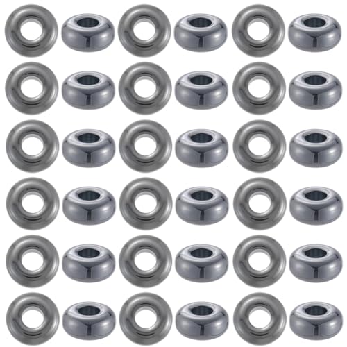 Beebeecraf 1 Box 40 Stück Hämatitperlen Mit Großem Loch 6mm Loch Schwarz Rund Rondell 14x6mm Nicht Magnetisch Lose Europäische Perlen Für Die Schmuckherstellung DIY Halsketten Armbänder Basteln Beebeecraf 1 Box 40 Stück Hämatitperlen Mit Großem Loch 6mm Loch Schwarz Rund Rondell 14x6mm Nicht Magnetisch Lose Europäische Perlen Für Die Schmuckherstellung DIY Halsketten Armbänder Basteln von Beebeecraft