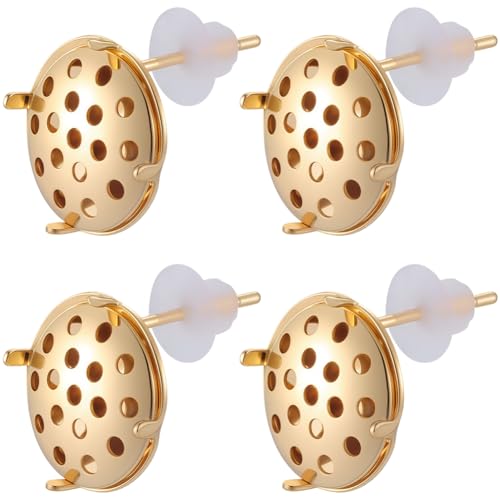 Beebeecraf 12 Set Sieb Ohrstecker 12mm Rund Mit Öse 18 Karat Vergoldet Für Handgefertigte Personalisierte Ohrringe Schmuckherstellung DIY Bastelarbeiten Beebeecraf 12 Set Sieb Ohrstecker 12mm Rund Mit Öse 18 Karat Vergoldet Für Handgefertigte Personalisierte Ohrringe Schmuckherstellung DIY Bastelarbeiten von Beebeecraft