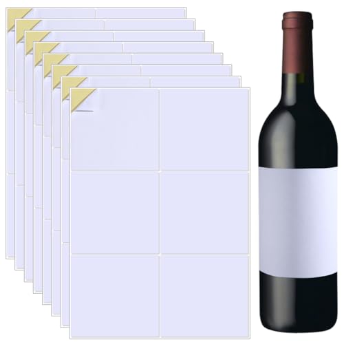 Beebeecraf 20 Stück Leeres Weinetikett 10x10.5cm Weißer Etikettenaufkleber Selbstklebende Weinflaschenetiketten Mit Tintenstrahldruck Bedruckbare Aufkleber Für Heimwerkerbedarf (Matt) von Beebeecraft