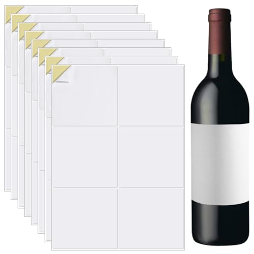 Beebeecraf 20 Stück Selbstklebendes Aufkleberpapier 10x10.5cm Weiß Blanko Weinetikett Bedruckbare Aufkleber Für Tintenstrahldrucker Für Laserdrucker (Glänzend) von Beebeecraft