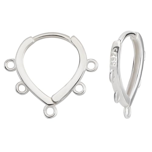 Beebeecraft 1 Box, 2 Paar, 925 Creolen Aus Sterlingsilber, Herzförmige Leverback-Ohrhaken, Silberne Französische Ohrringhaken Mit Schlaufen Zur Ohrringherstellung Beebeecraft 1 Box, 2 Paar, 925 Creolen Aus Sterlingsilber, Herzförmige Leverback-Ohrhaken, Silberne Französische Ohrringhaken Mit Schlaufen Zur Ohrringherstellung von Beebeecraft