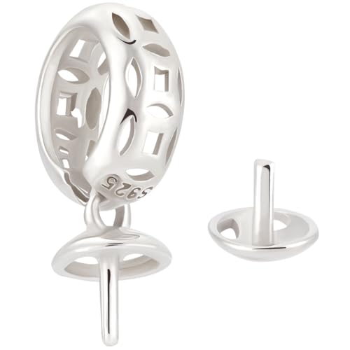 Beebeecraft 1 Box 1 Stück 925 Anhängerösen Aus Sterlingsilber Runder Ringanhänger Mit Ösenstift Für Halbgebohrte Perlen Schmuckherstellungszubehör Beebeecraft 1 Box 1 Stück 925 Anhängerösen Aus Sterlingsilber Runder Ringanhänger Mit Ösenstift Für Halbgebohrte Perlen Schmuckherstellungszubehör von Beebeecraft