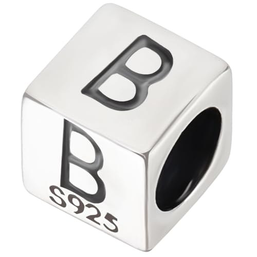 Beebeecraft 1 Box 1 Stück Buchstabenperlen Aus Sterlingsilber Quadratische Perlen Mit Schwarzem B Alphabet Für Schlüsselanhänger Armbänder DIY Bastelarbeiten Beebeecraft 1 Box 1 Stück Buchstabenperlen Aus Sterlingsilber Quadratische Perlen Mit Schwarzem B Alphabet Für Schlüsselanhänger Armbänder DIY Bastelarbeiten von Beebeecraft