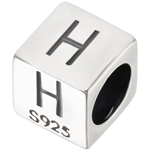 Beebeecraft 1 Box 1 Würfelperlen Aus Sterlingsilber Mit Schwarzem H Alphabet Für Schlüsselanhänger Armbänder DIY Bastelarbeiten Beebeecraft 1 Box 1 Würfelperlen Aus Sterlingsilber Mit Schwarzem H Alphabet Für Schlüsselanhänger Armbänder DIY Bastelarbeiten von Beebeecraft