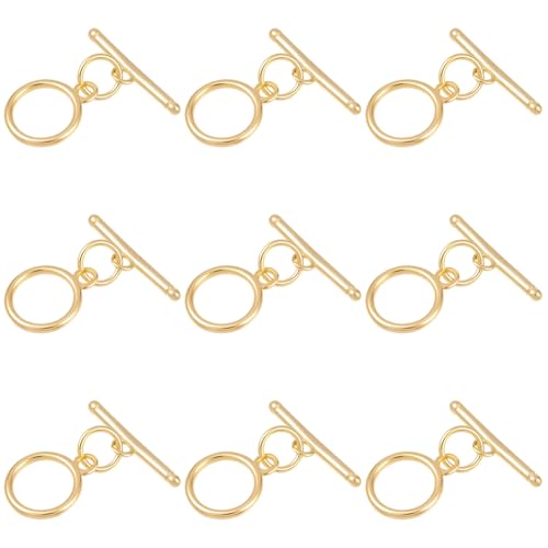 Beebeecraft 1 Box 10 Sets Knebelverschlüsse Für Schmuck Echtes 24 Karat Vergoldetes Messing Metallverbinder T Stange Runde Schnappverschlüsse Mit Offenen Biegeringen Für Die Schmuckherstellung Beebeecraft 1 Box 10 Sets Knebelverschlüsse Für Schmuck Echtes 24 Karat Vergoldetes Messing Metallverbinder T Stange Runde Schnappverschlüsse Mit Offenen Biegeringen Für Die Schmuckherstellung von Beebeecraft