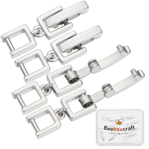 Beebeecraft 1 Box 10 Stück Silberfarbene Faltverschluss Verlängerung Messing Kleine Bastelarbeiten Faltverschluss Metall Schmuckzubehör Verlängerungsverschlüsse Für Die Schmuckherstellung Armbänder von Beebeecraft
