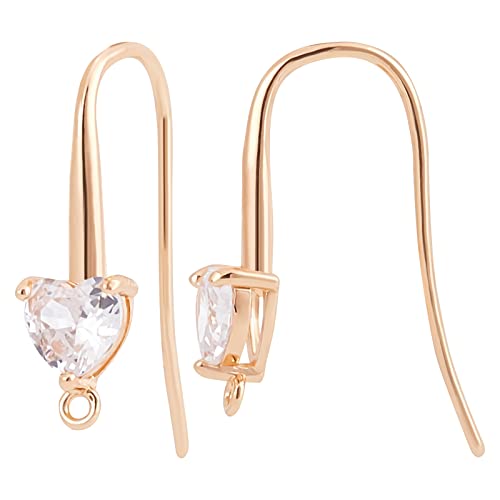 Beebeecraft 1 Box 10 Stück Zirkonia Ohrringhaken 18K Vergoldetes Messing Ohrhaken Französische Ohrringzubehör Mit Schlaufe Für DIY Frauen Ohrring Schmuckherstellung Beebeecraft 1 Box 10 Stück Zirkonia Ohrringhaken 18K Vergoldetes Messing Ohrhaken Französische Ohrringzubehör Mit Schlaufe Für DIY Frauen Ohrring Schmuckherstellung von Beebeecraft