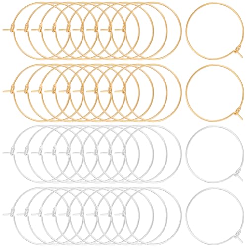 Beebeecraft 1 Box 100 Stück 2 Farben Ohrringe Creolen 18 Karat Vergoldet 316 runde Weinglas Charm Ringe Aus Edelstahl Offene Perlenringe Für Die Schmuckherstellung Festivals Heimwerkerarbeiten Beebeecraft 1 Box 100 Stück 2 Farben Ohrringe Creolen 18 Karat Vergoldet 316 runde Weinglas Charm Ringe Aus Edelstahl Offene Perlenringe Für Die Schmuckherstellung Festivals Heimwerkerarbeiten von Beebeecraft