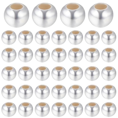 Beebeecraft 1 Box 100 Stück 3 mm Abstandshalterperlen Aus Sterlingsilber Glatt Rund Großes Loch Lose Kugelperlen Für Die Schmuckherstellung Armbänder Halskette Loch 0.9~1.1 mm Beebeecraft 1 Box 100 Stück 3 mm Abstandshalterperlen Aus Sterlingsilber Glatt Rund Großes Loch Lose Kugelperlen Für Die Schmuckherstellung Armbänder Halskette Loch 0.9~1.1 mm von Beebeecraft