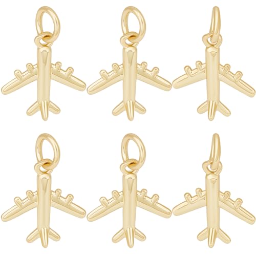Beebeecraft 1 Box 12 Stück Flugzeug Charm 18 Karat Vergoldet Flugzeug Flugzeug Flug Fluggesellschaft Transport Anhänger Charms Mit Biegeringen Für Die Herstellung von Schmuck Beebeecraft 1 Box 12 Stück Flugzeug Charm 18 Karat Vergoldet Flugzeug Flugzeug Flug Fluggesellschaft Transport Anhänger Charms Mit Biegeringen Für Die Herstellung von Schmuck von Beebeecraft