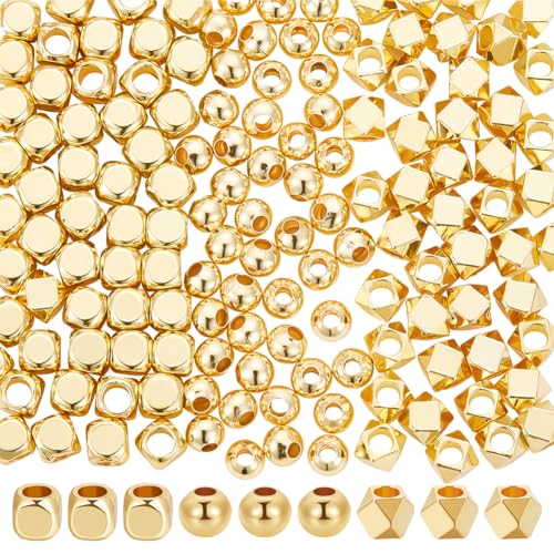 Beebeecraft 1 Box 150 Stück Tibetische Würfelperlen Im 3 Stil 18 Karat Vergoldet Geometrie Würfel Rund Sechseckig Goldene Abstandsperlen Für Armbänder Herstellung von DIY Halsketten Schmuckhandwerk Beebeecraft 1 Box 150 Stück Tibetische Würfelperlen Im 3 Stil 18 Karat Vergoldet Geometrie Würfel Rund Sechseckig Goldene Abstandsperlen Für Armbänder Herstellung von DIY Halsketten Schmuckhandwerk von Beebeecraft